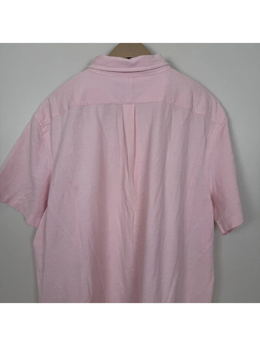 Ralph Lauren Polo Shirt Men 2XL Pink Knit Oxford Pony Casual Short Sleeve Preppy
